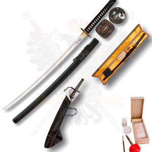 Katana Funcional vaina de madera en negro