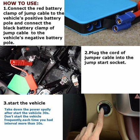 Iniciador o arrancador de batería del vehículo 12V Y POWER BANK - Imagen 3
