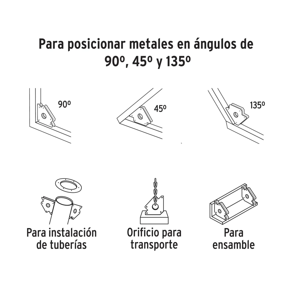 Escuadra magnética p/soldar, 4″, capacidad 22 kg, TRUPER 15407 - Imagen 4