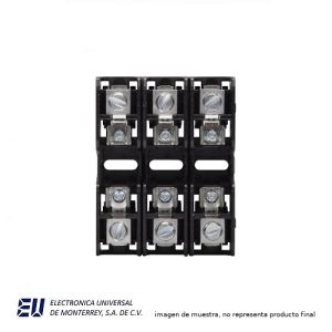 BASE PORTAFUSIBLE MODULAR 3 POLOS CLASE M 600VCA TERMINAL DE CAJA – BMM603-3C