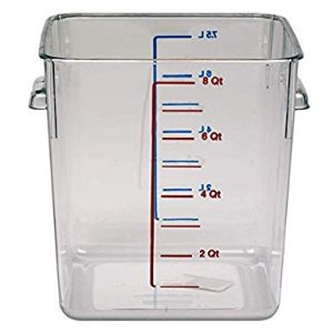 Recipiente Cuadrado de Policarbonato de 8 Qt Transparente