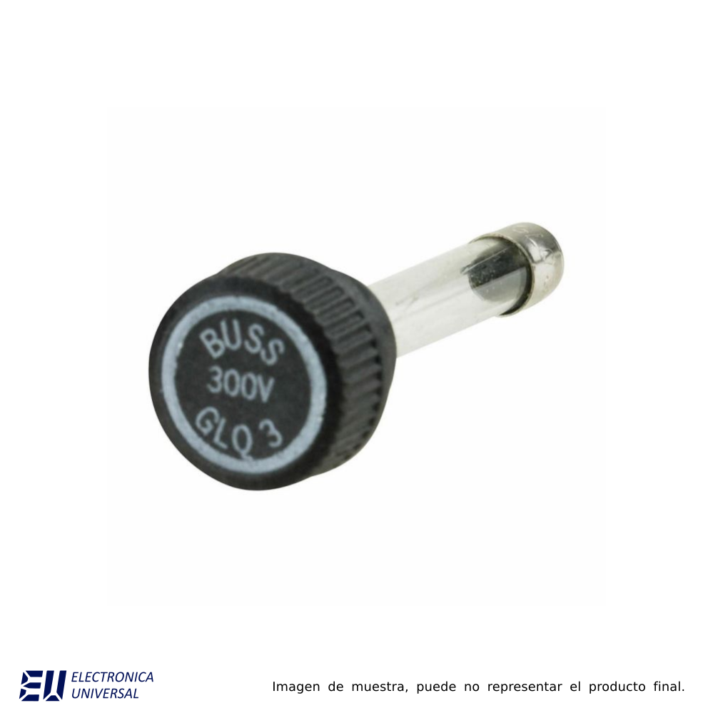 FUSIBLE 3A 300V CON TAPA P/PORTAFUSIBLE HLQ A FUSIBLE HLR – GLQ-3 - Imagen 2