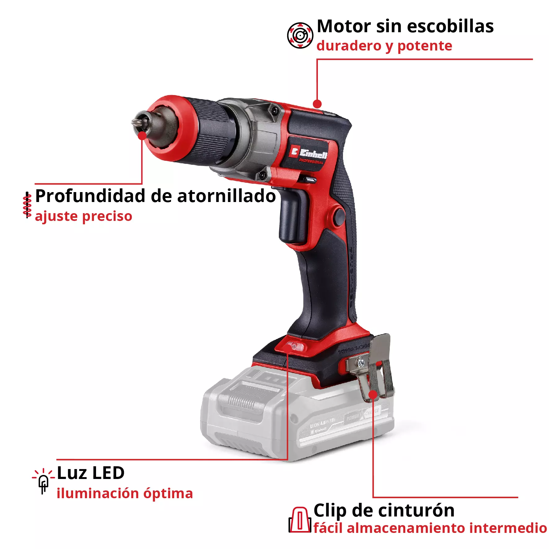 Atornillador Drywall TP-DY 18 LI BL SOLO - Imagen 3