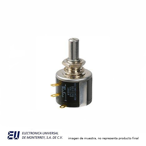 POTENCIOMETRO 7/8 , 10 VUELTAS, 10K OHMS, 2WATT, 5% LINEAR, 534-11103, NTE MOD. 502-0106 – P534-10K