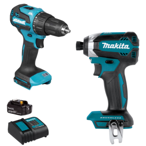 DTD153ST ATORNILLADOR DE IMPACTO DE 1/4″ 18V BRUSHLESS 170Nm 1 BATERIA 5.0Ah Y CARGADOR + ROTOMARTILLO DE 1/2″ 18V S/BATERIAS Y S/CARGADOR DHP482Z