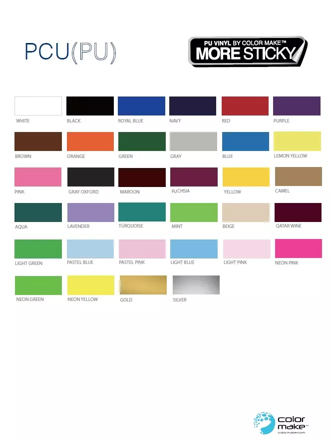 Vinil Textil More Sticky Color Make PU Colores Neón 51cm x 20m - Imagen 4