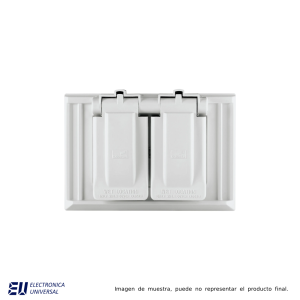 PLACA-CUBIERTA PLASTICA P/RECEP. DUPLEX GRIS – S1952