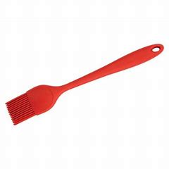 BROCHA DE SILICONA DE 1.75″ COLOR ROJO, CEPILLO DE COCINA DE SILICONA EXTERIOR Y DE ACERO INOXIDABLE INTERIOR. - Imagen 2