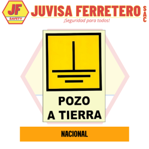 SEÑAL VINIL FOTOLUMINISCENTE PUESTA A TIERRA 20×30