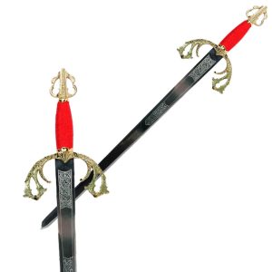 Espada tizona del cid especial boda, puño rojo 76 cm