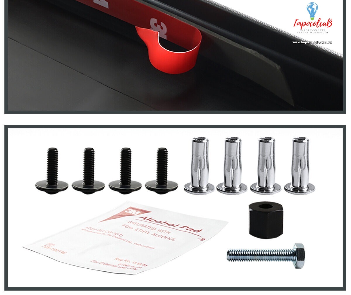 Cubierta protectora negra para moldura de puerta trasera de Dodge Ram 1500 2002-2008 - Imagen 8