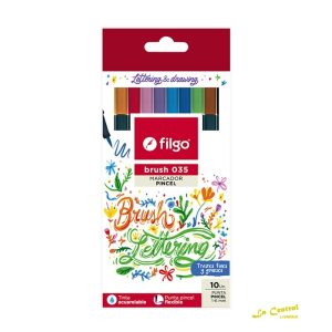 Marcadores Filgo Brush Pen X 10 Surtidos