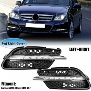 2 Lamparas Luz Led Antiniebla DRL de Circulaciòn Cubierta para Mercedes Benz W204 C-Clase C300 2008-11